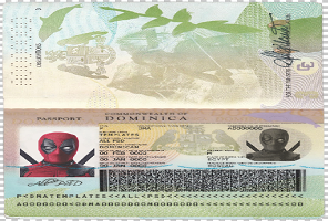 Commonwealth Of Dominica Passport PSD Template